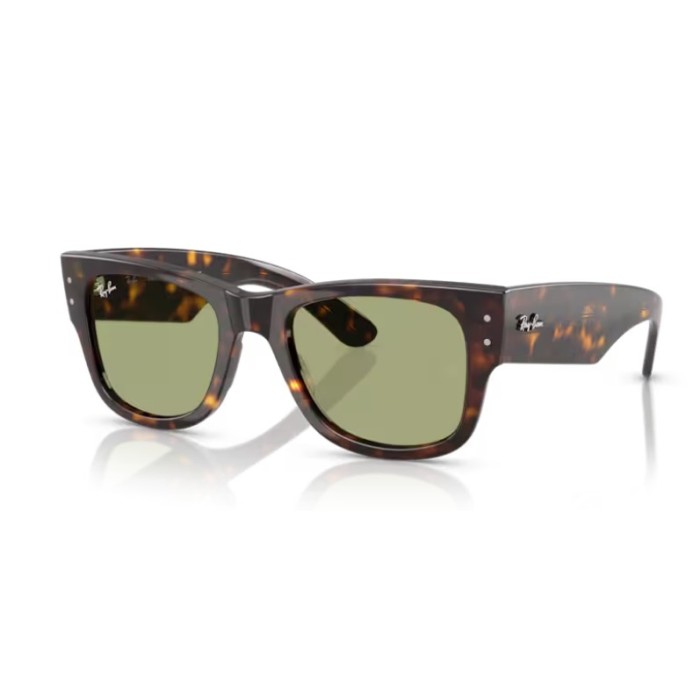 Occhiali sole RAY-BAN Mega Wayfarer RB0840S 902/4E 51 Havana Bottle Green