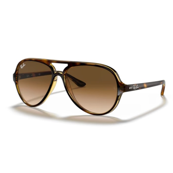 Occhiali sole RAY-BAN Cats 5000 RB4125 710/51 59 Light Havana Clear Gradient Brown