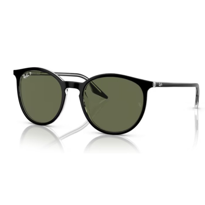 Occhiali sole RAY-BAN RB2204 919/58 54 Black On transparent Polarized Green