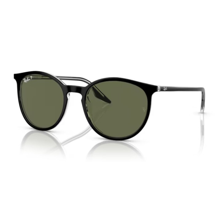 Occhiali sole RAY-BAN RB2204 919/58 51 Black On transparent Polarized Green