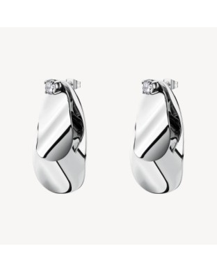 Orecchini pendenti BROSWAY Bloom in acciaio 316L e cristallo BOM23