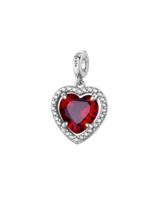 Charm ROSATO Storie in argento 925 RZLE088R con cristalli CUORE/AMORE