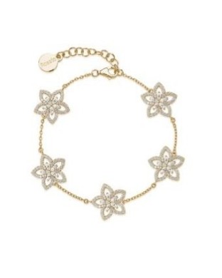 Bracciale ROSATO Gaia in argento 925 placcato oro giallo RZGA91 con cristalli