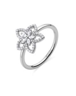 Anello ROSATO Gaia in argento 925 RZGA98C con cristalli Misura 16