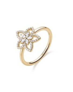 Anello ROSATO Gaia in argento 925 placcato oro giallo RZGA99B con cristalli Misura 14 2