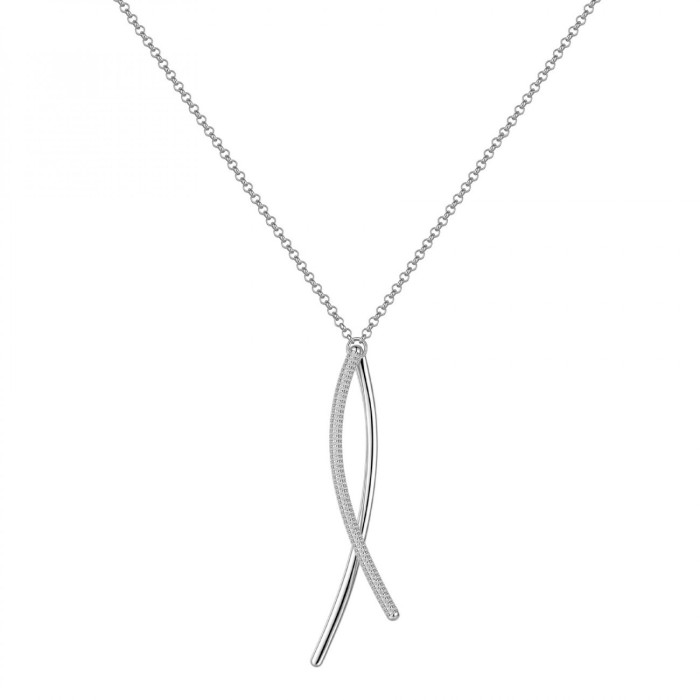 Collana girocollo ROSATO Bianca in argento 925 con cristalli RZBI88