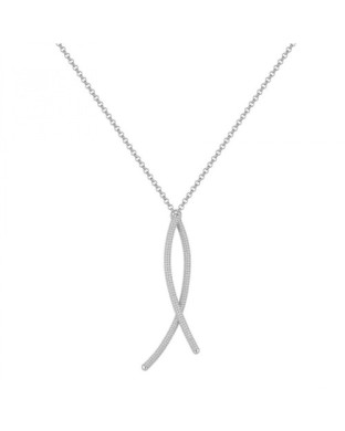 Collana girocollo ROSATO Bianca in argento 925 con cristalli RZBI89