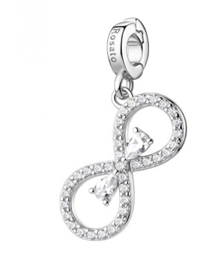 Charm ROSATO Storie in argento 925 RZ263R con cristalli INFINITO/AMORE