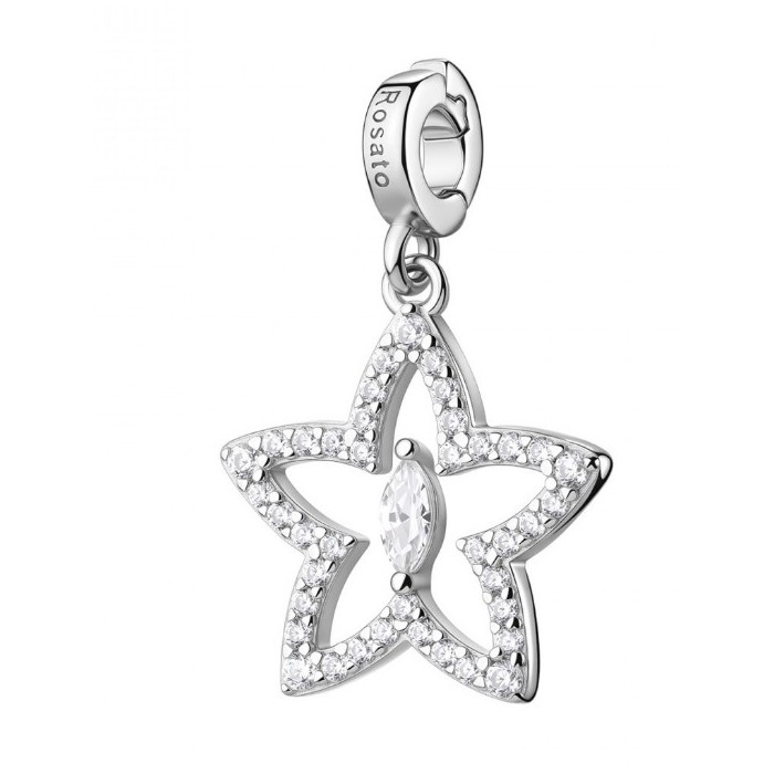 Charm ROSATO Storie in argento 925 RZ261R con cristalli STELLA/DESIDERIO