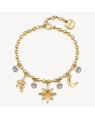 Bracciale BROSWAY Chakra Symbols in acciaio 316L dorato ROSA DEI VENTI BHKB290