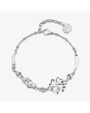 Bracciale BROSWAY Chakra Portafortuna in acciaio 316L QUADRIFOGLIO BHKB284