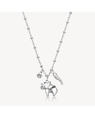 Collana girocollo BROSWAY Chakra Portafortuna in acciaio 316L ELEFANTE BHKN188
