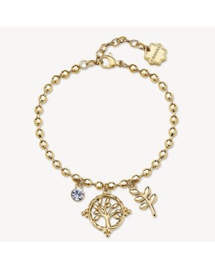 Bracciale BROSWAY Chakra Mistici in acciaio 316L dorato ALBERO DELLA VITA BHKB288