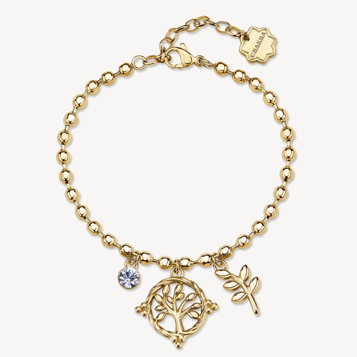 Bracciale BROSWAY Chakra Mistici in acciaio 316L dorato ALBERO DELLA VITA BHKB288