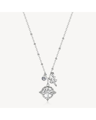 Collana girocollo BROSWAY Chakra Mistici in acciaio 316L ALBERO DELLA VITA BHKN187