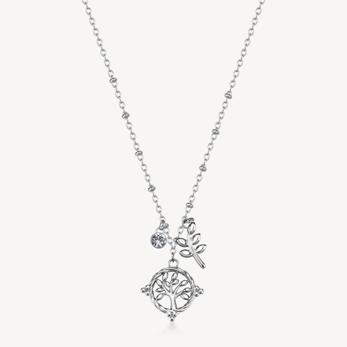 Collana girocollo BROSWAY Chakra Mistici in acciaio 316L ALBERO DELLA VITA BHKN187