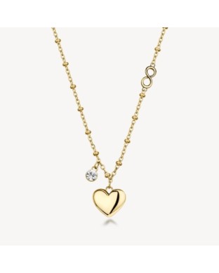 Collana girocollo BROSWAY Chakra Amore in acciaio dorato 316L CUORE BHKLE04