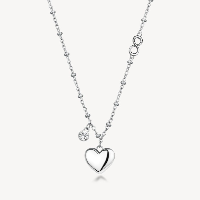 Collana girocollo BROSWAY Chakra Amore in acciaio 316L CUORE BHKLE03