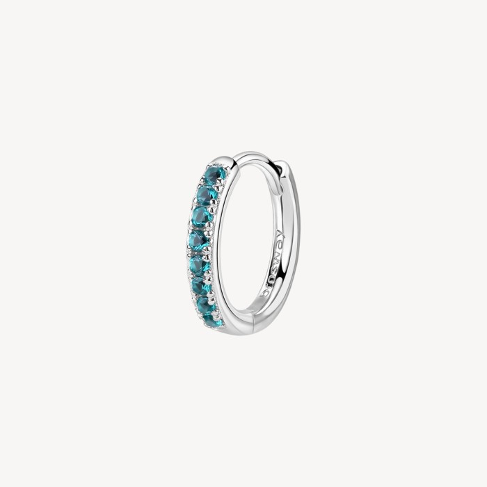 Orecchino cerchietto BROSWAY FANCY in argento 925 cristalli aqua green FAG17