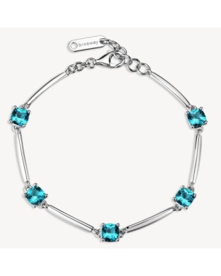Bracciale semirigido BROSWAY FANCY in argento 925 cristalli aqua green FAG06