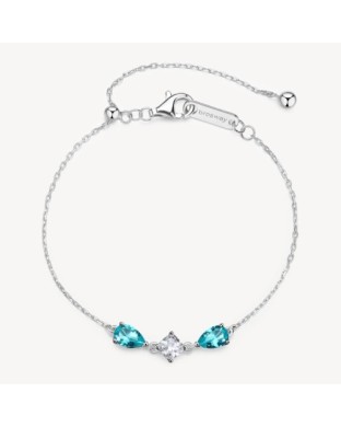 Bracciale BROSWAY FANCY in argento 925 cristalli bianchi e aqua green FAG05