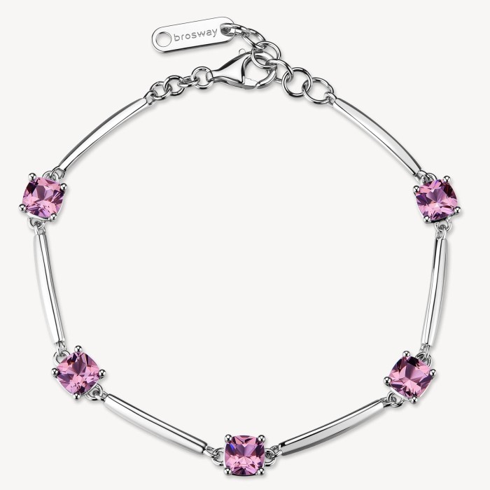 Bracciale semirigido BROSWAY FANCY in argento 925 cristalli vintage rose FTP06