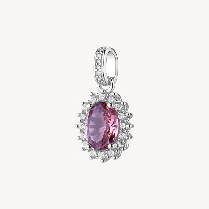 Charm Kate BROSWAY FANCY in argento 925 cristalli bianchi e vintage rose FTP01