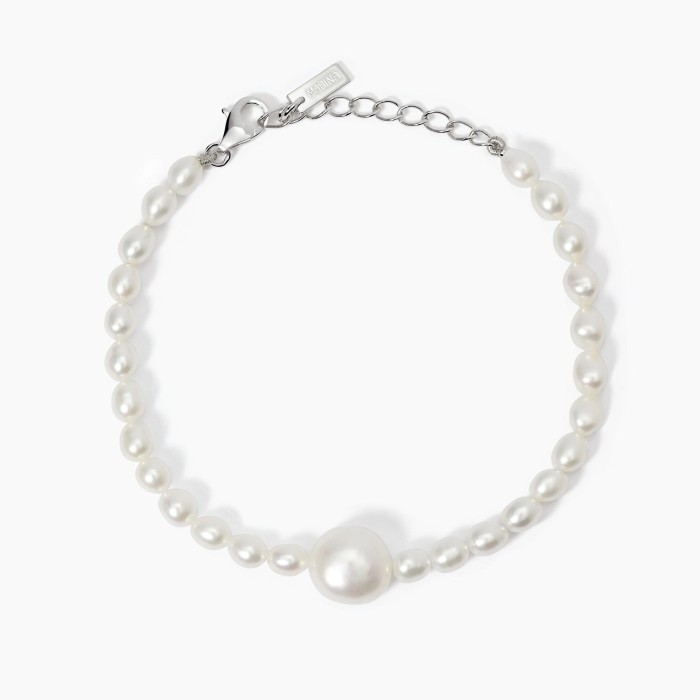 Bracciale MABINA Charme 533751 con perle riso e perla centrale barocca