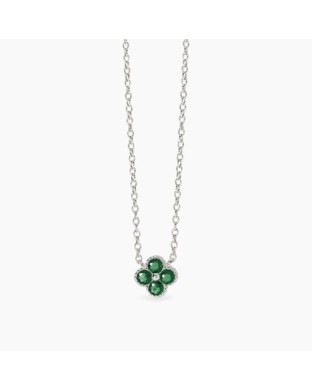 Collana girocollo MABINA 553795 in  argento 925 con smeraldi sintetici