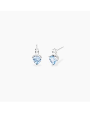 Orecchini MABINA Rouge 563949 in argento 925  con acquamarina sintetica taglio Cuore