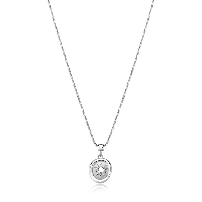 Collana  S'AGAPO Feelings SFE42 in acciaio 316L con pendente Sole