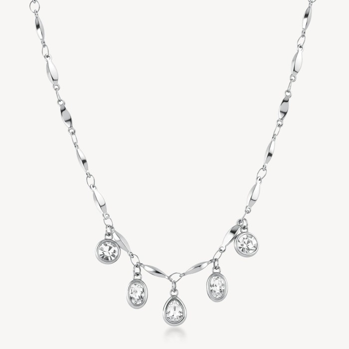 Collana BROSWAY Symphonia in acciaio 316L con cristalli BYM201