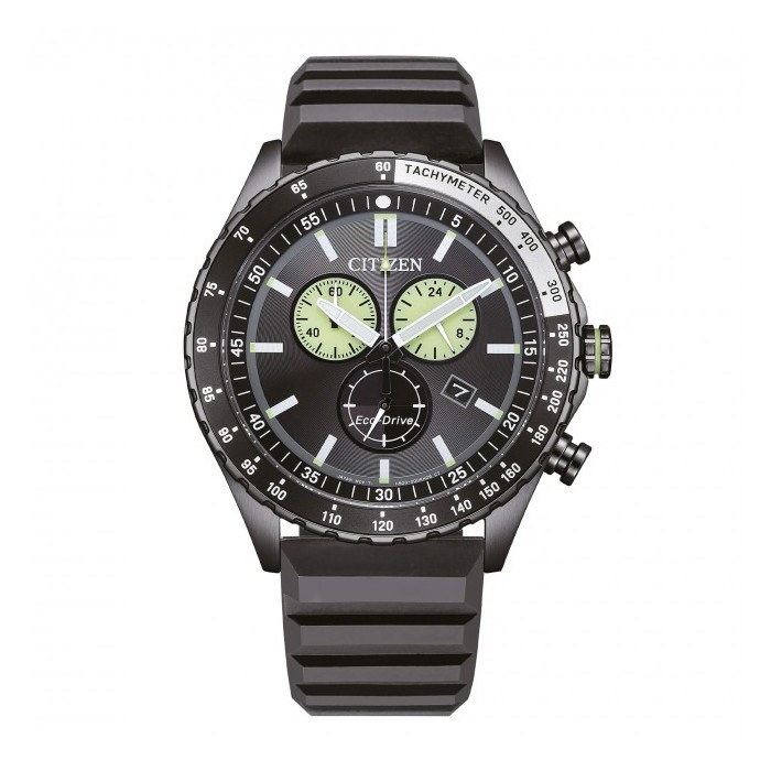 Orologio CITIZEN Marine Chrono AT2565-05E Black  con cinturino in gomma nero