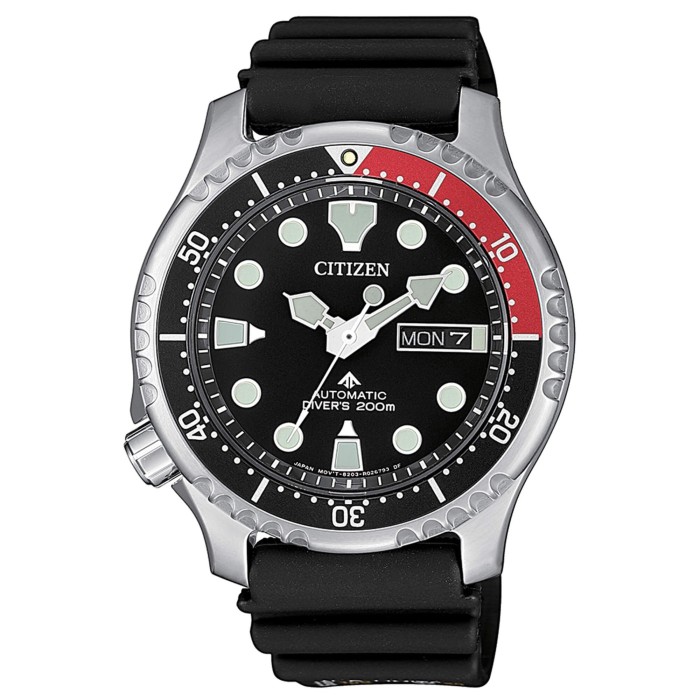 Orologio CITIZEN Driver'S Automatic 200 mt NY0085-19E Black  con cinturino in gomma nero