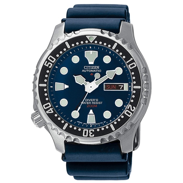 Orologio CITIZEN Driver'S Automatic 200 mt NY0040-17L Blue  con cinturino in gomma blu
