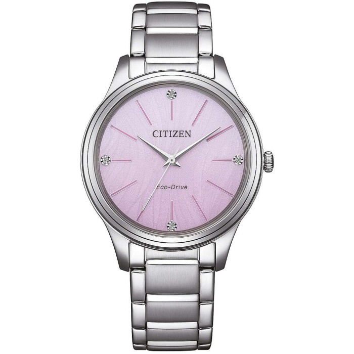 Orologio CITIZEN Lady EM1220-58X Gradient Pink con cinturino in acciaio inossidabile