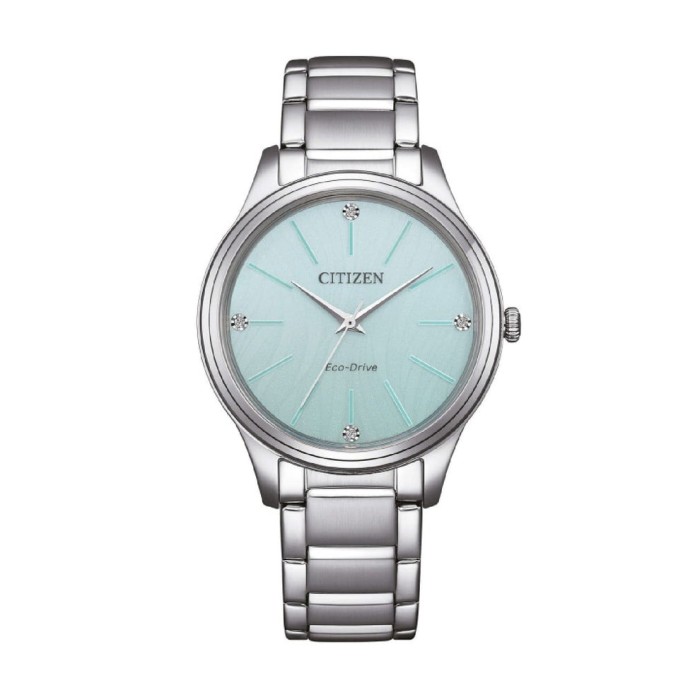 Orologio CITIZEN Lady EM1220-58Y Gradient Ice Blue con cinturino in acciaio inossidabile