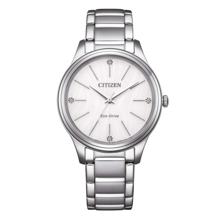 Orologio CITIZEN Lady EM1220-58A White con cinturino in acciaio inossidabile