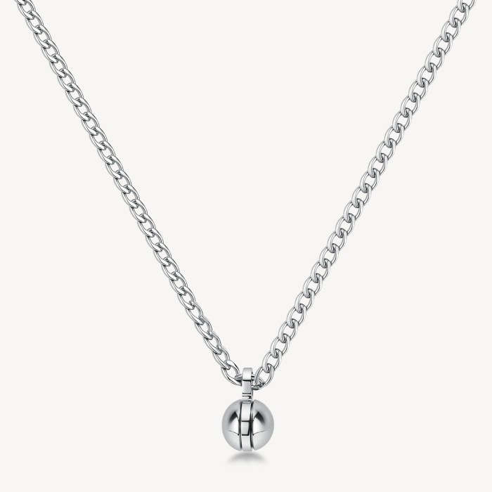Collana Uomo BROSWAY Origin in acciaio 316L con pendente a sfera BII01