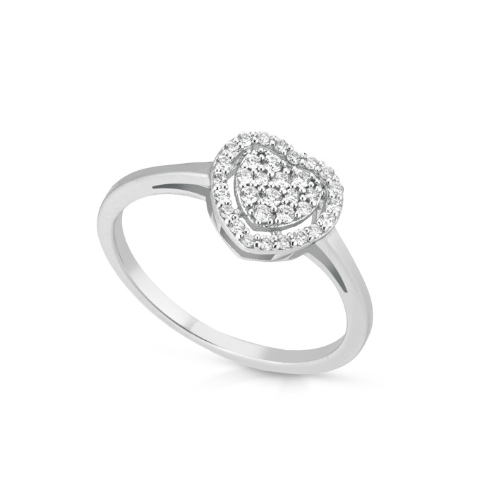 Anello in oro bianco 18Kt con diamanti naturali C-ANSTRANGE-C/1