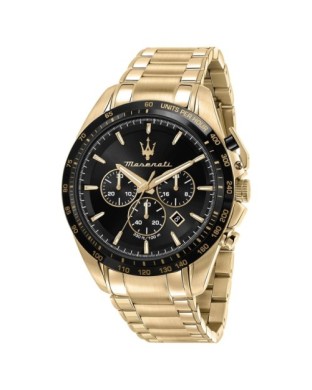 Orologio MASERATI Traguardo in acciaio dorato R8873612041 Black