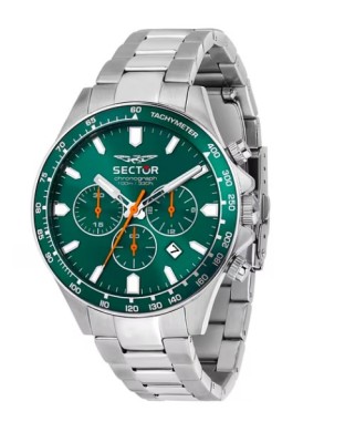 Orologio SECTOR 230 R3273661055 Green con cinturino in acciaio