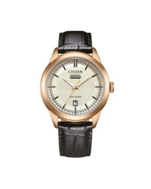 Orologio CITIZEN Day Date AW0153-04A Gold con cinturino in pelle marrone