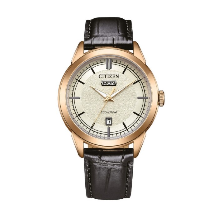 Orologio CITIZEN Day Date AW0153-04A Gold con cinturino in pelle marrone