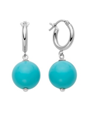 Orecchini pendenti MILUNA Terra e Mare in argento 925 con turchese PER2825