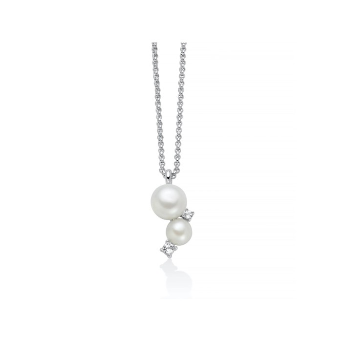Collana MILUNA Andromeda in argento 925 perle e topazi PCL6795