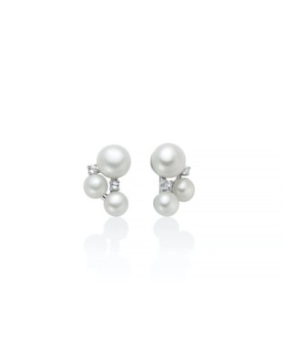 Orecchini MILUNA Andromeda in argento 925 perle e topazi PER2890