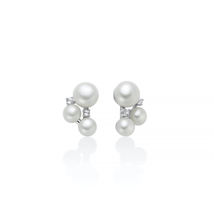 Orecchini MILUNA Andromeda in argento 925 perle e topazi PER2890