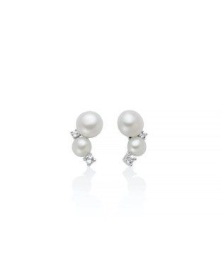 Orecchini MILUNA Andromeda in argento 925 perle e topazi PER2888