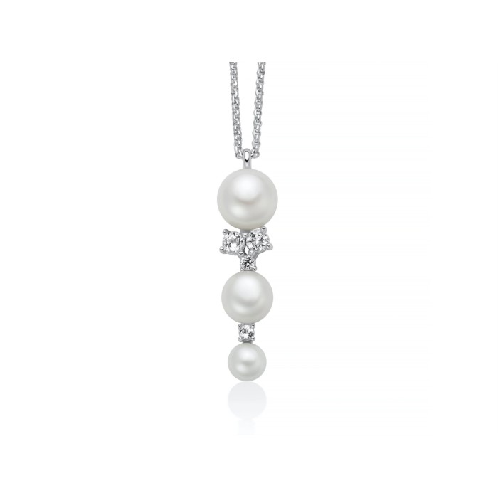 Collana MILUNA Andromeda in argento 925 perle e topazi PCL6799